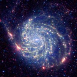 M101 Spiralgalaxie, gesehen vom Hubble Space Telescope
