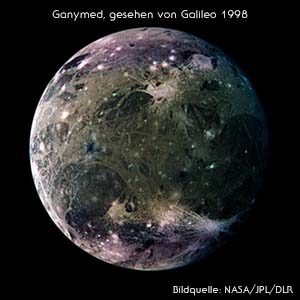 Ganymed gesehen von Galileo