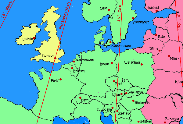 deutschlandkarte mit längengraden Zeitzonen   Astrokramkiste