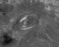 Einschlagkrater auf Venus gesehen von Magellan