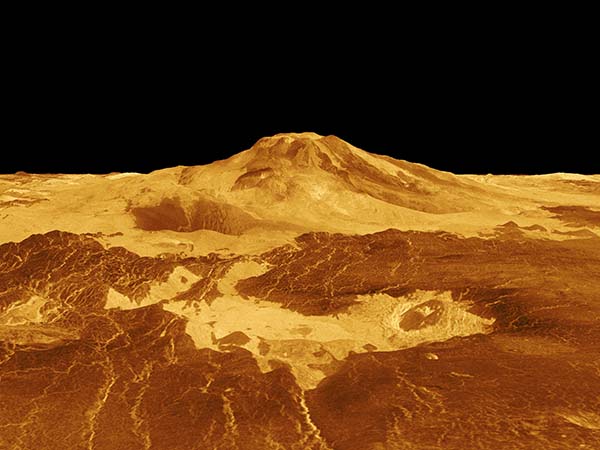 Vulkan auf Venus gesehen von Magellan