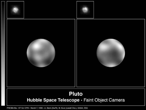 Pluto 1996 von Hubble fotografiert