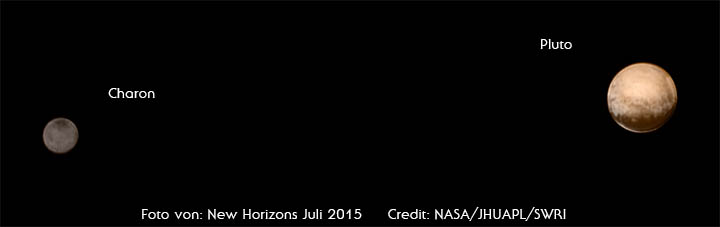 Pluto und Charon im Juli 2015