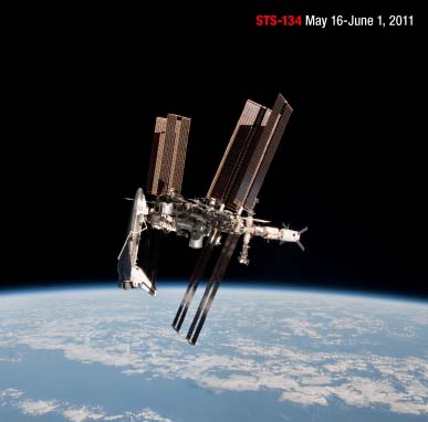 Shuttle an ISS angedockt