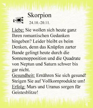 Eigenschaften Sternzeichen Skorpion